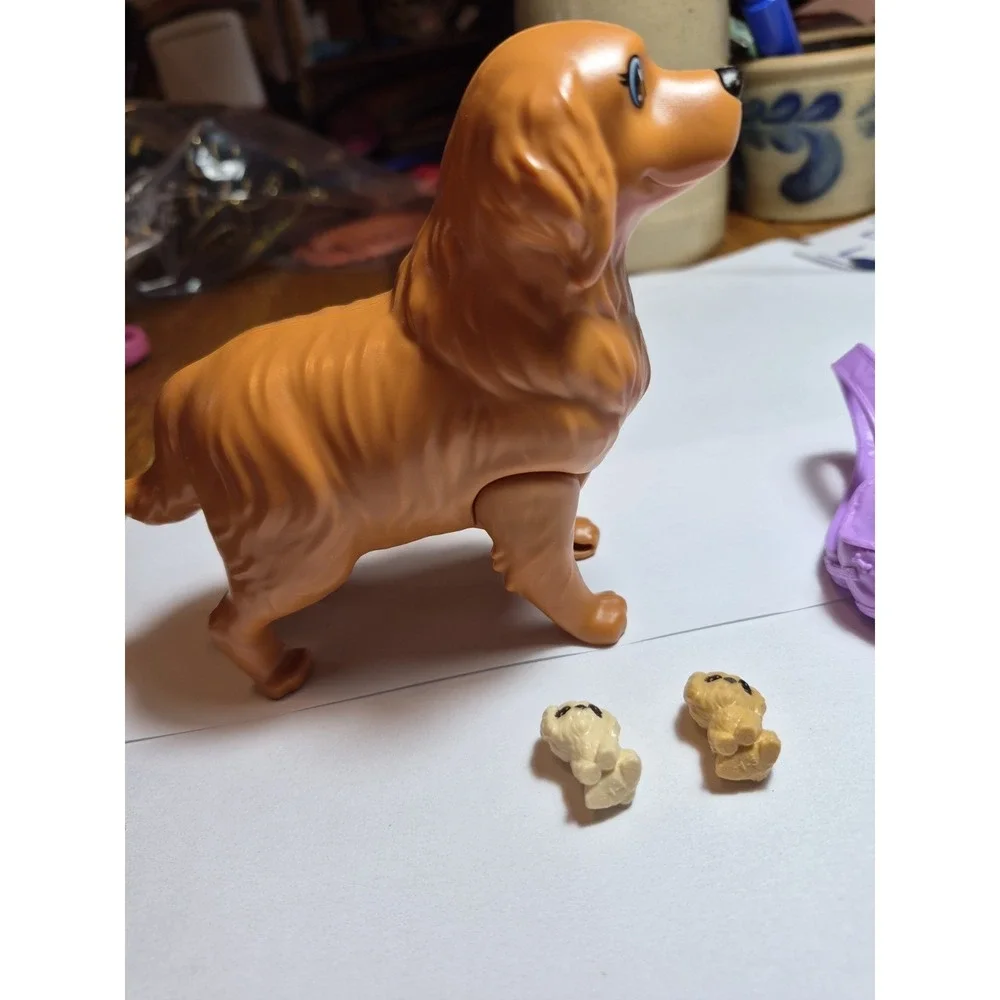 Mattel Barbie Pet Golden Retriever Pregnant Dog Taffy With Newborn Puppy